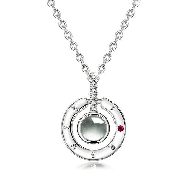 I Love You" 100 Languages Projection Necklace