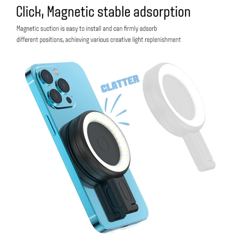 Magnetic Dimmable LED Selfie & Video Light