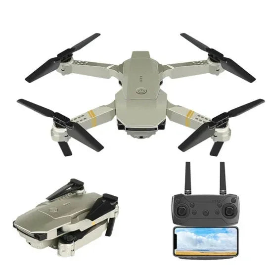 4K HD Dual Camera RC FPV WiFi Portable Wide Angle Foldable Quadcopter Drone Gold