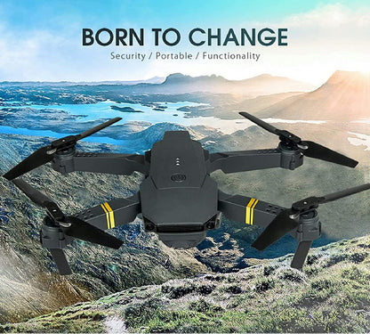 4K HD Dual Camera RC FPV WiFi Portable Wide Angle Foldable Quadcopter Drone Gold