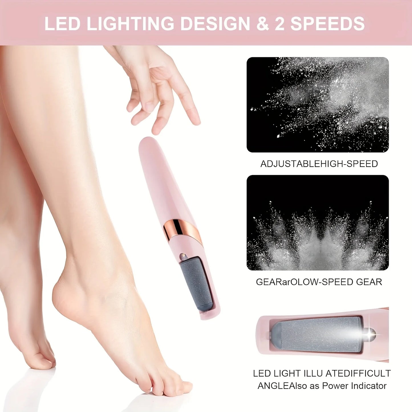 Foot File and Callus Remover - Pedicure Foot Care Tool for Dry, Cracked Heels