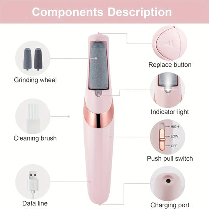 Foot File and Callus Remover - Pedicure Foot Care Tool for Dry, Cracked Heels