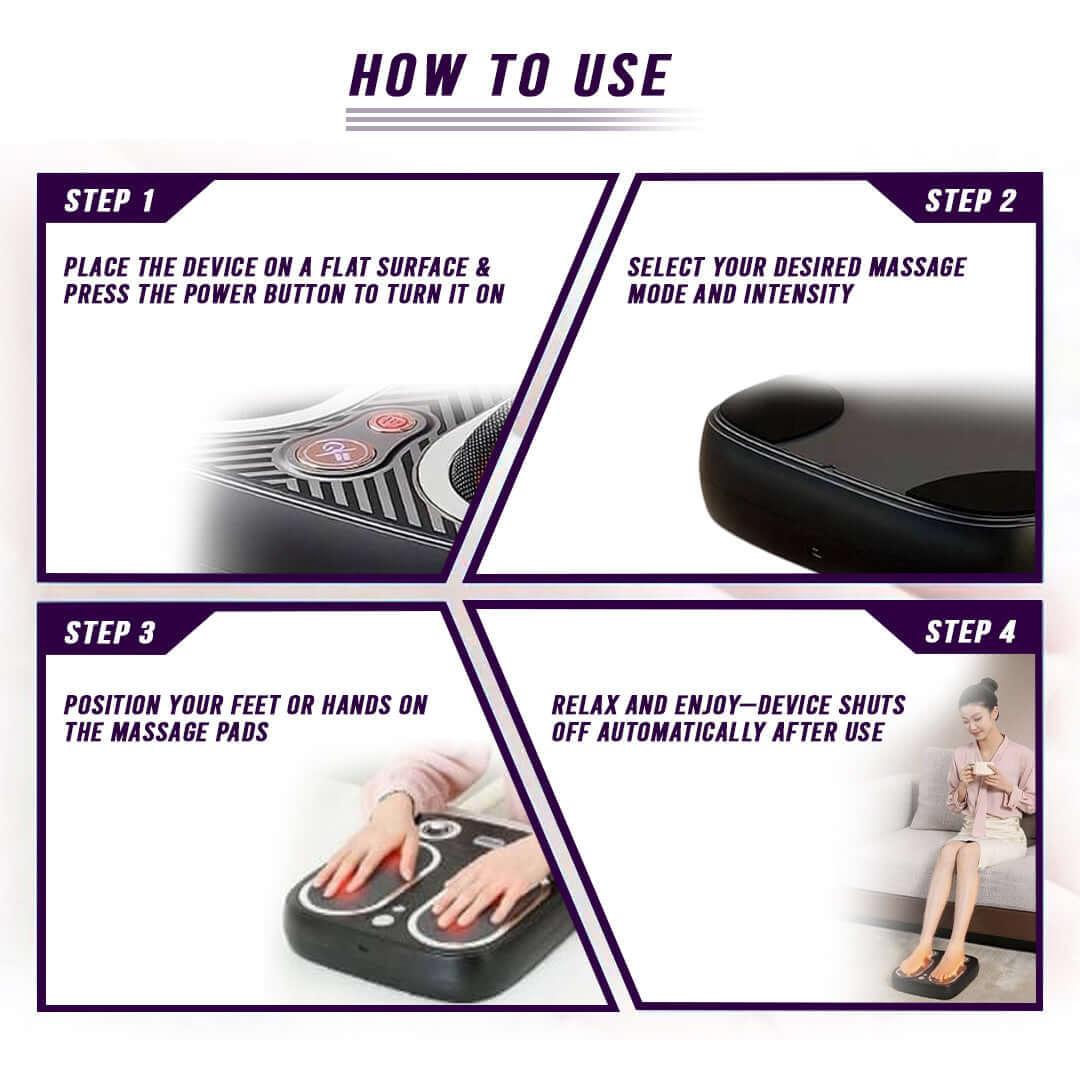 Stress & Pain Relief Foot Massager w/Heat- Deep Tissue, Circulation & Relaxing Default Title