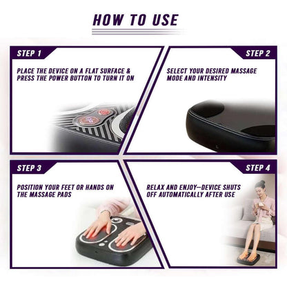 Stress & Pain Relief Foot Massager w/Heat- Deep Tissue, Circulation & Relaxing Default Title