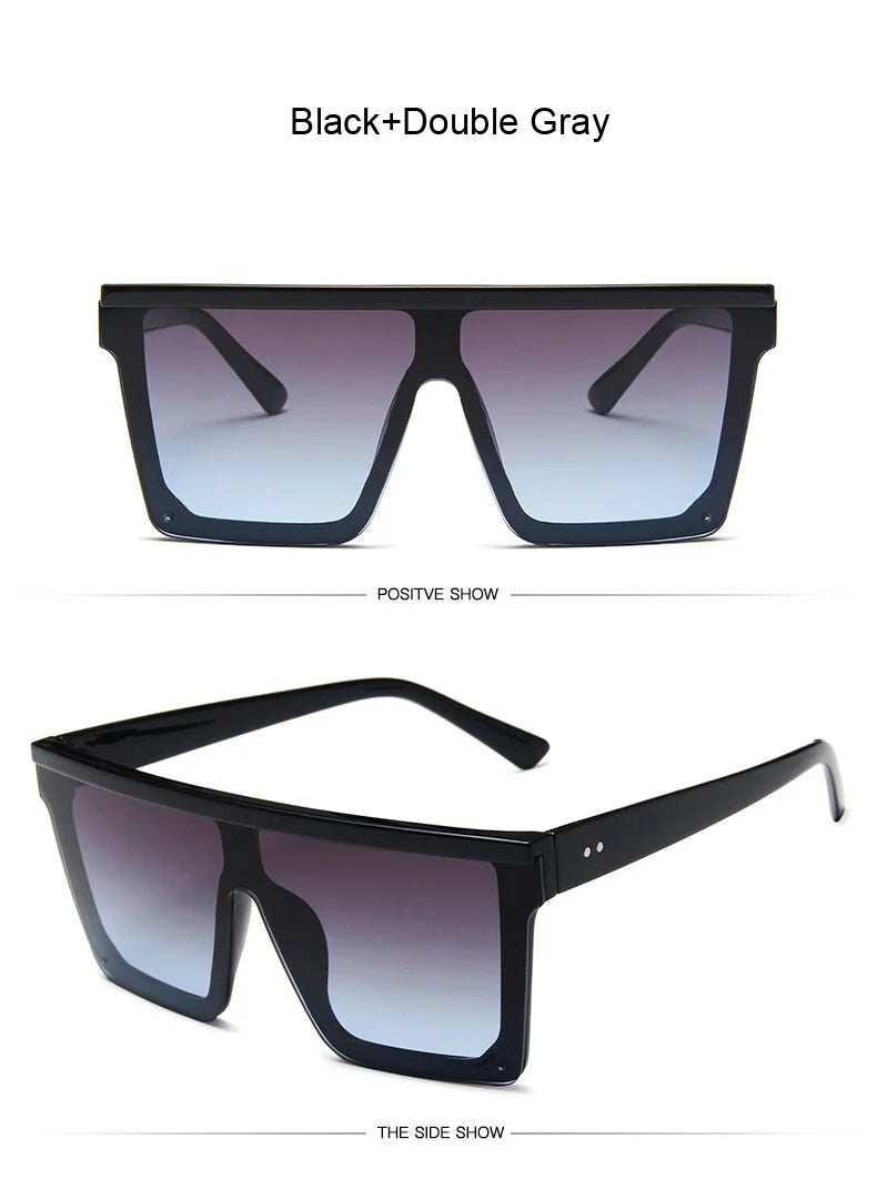 Black Fashion Square Sun Glasses Male