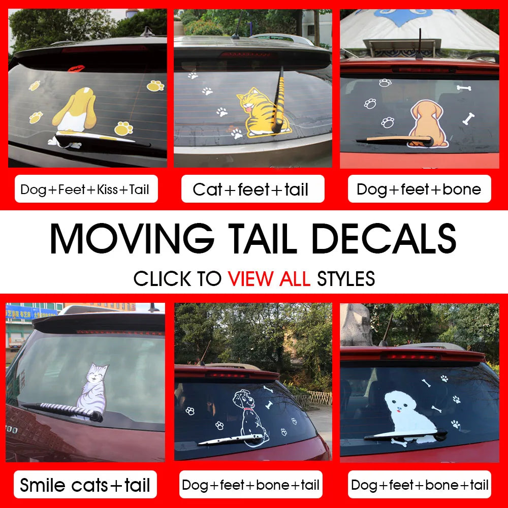 Tail Decal Wiper Animal Pattern