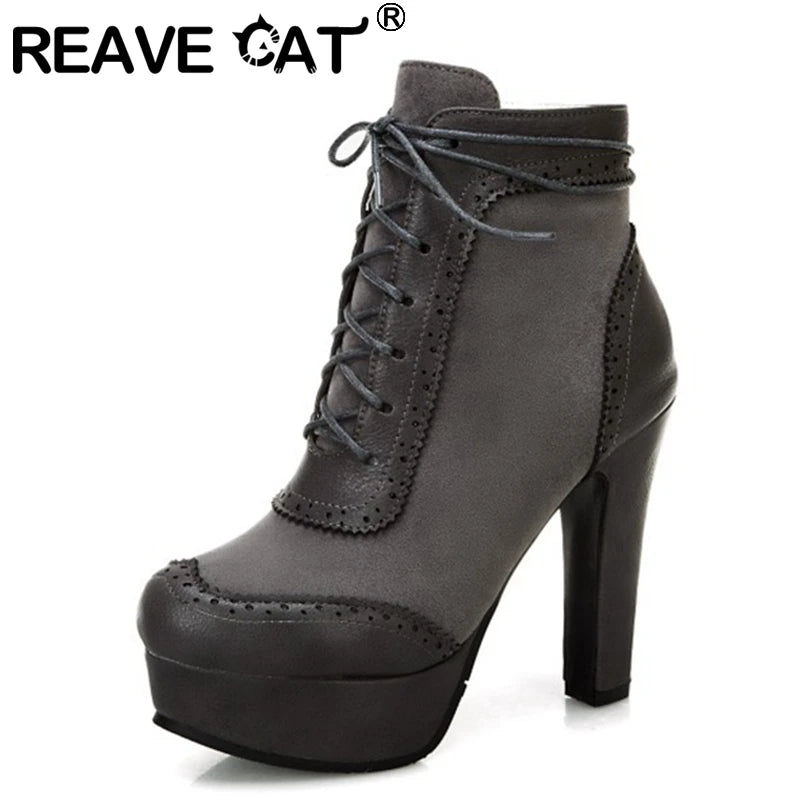 Ankle Boots Zip Lace