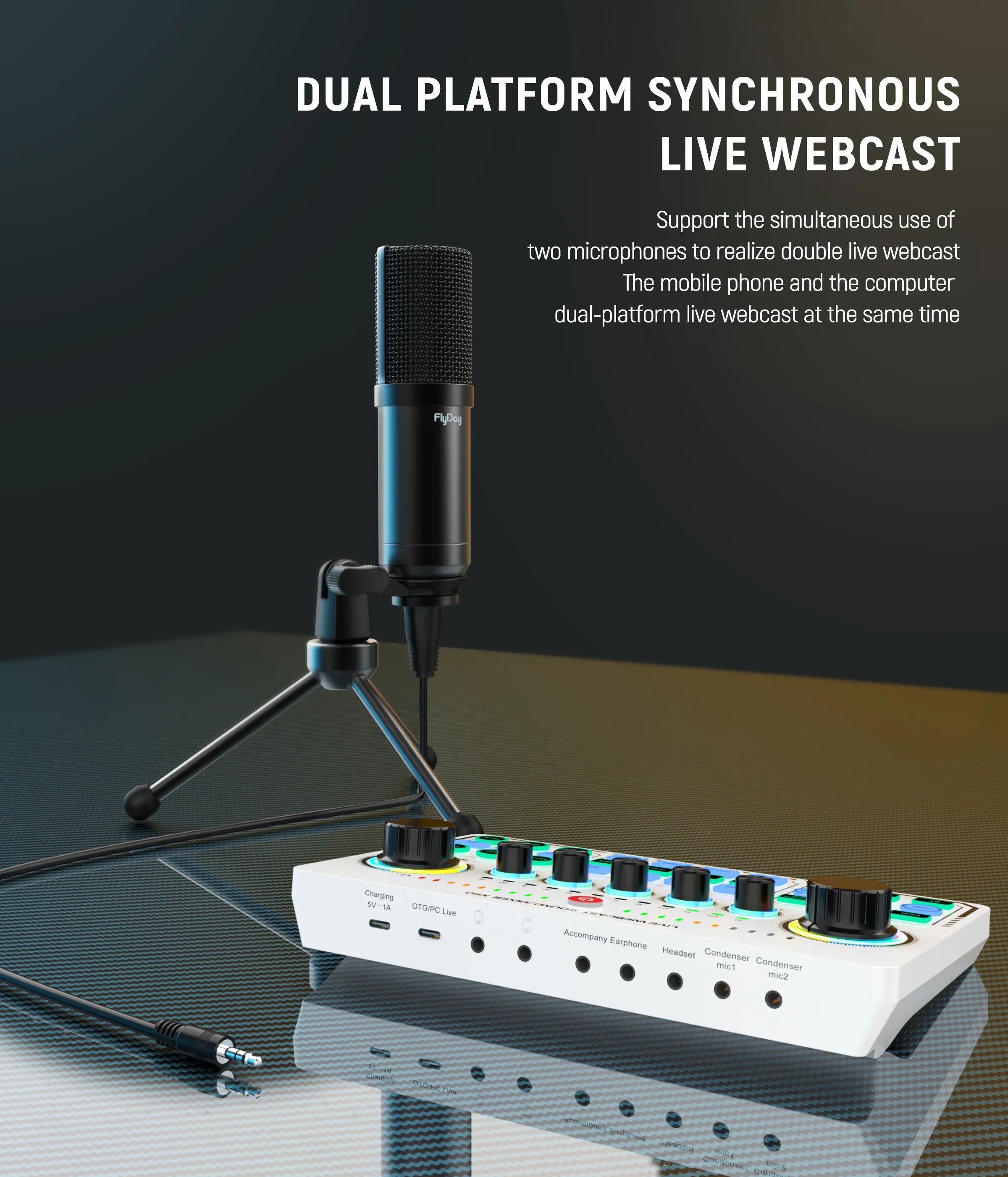 Broadcast Audio Mixer Interface for Living Games