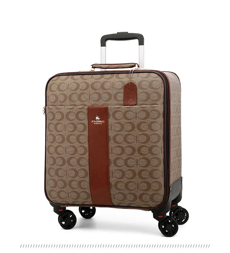 Men luxury trolley luggage travel bag carry-ons luggage