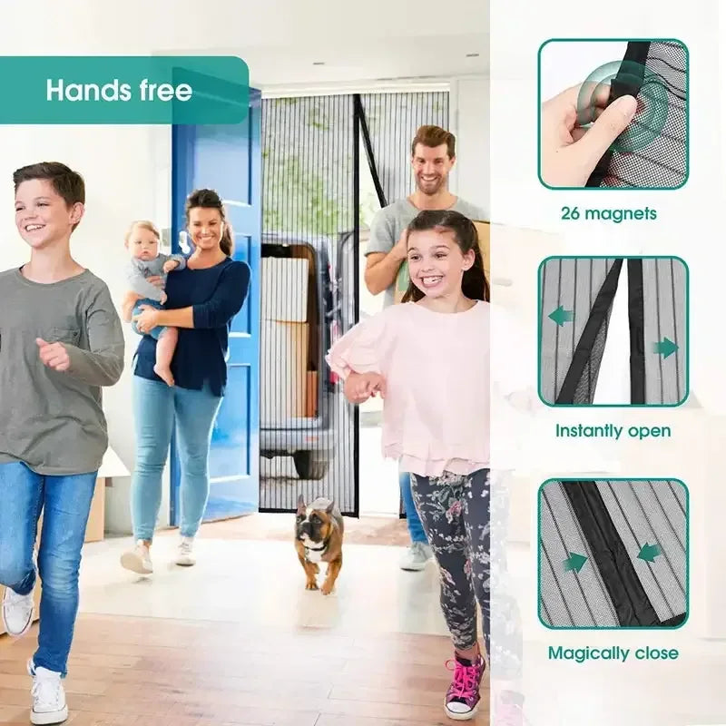 Magnetic Screen Door Black / 80X210CM