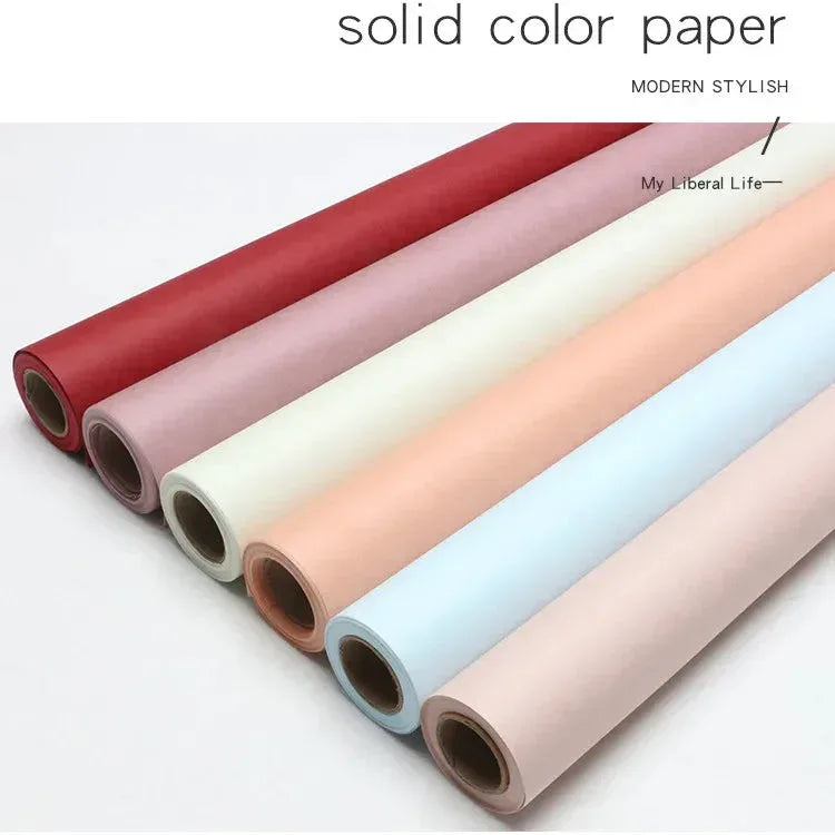 Roll Flower Solid Color Packaging Papers Minx