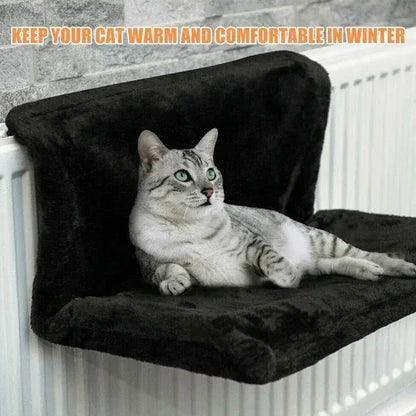 Cozy Portable Cat Hanging Hammock Bed Black
