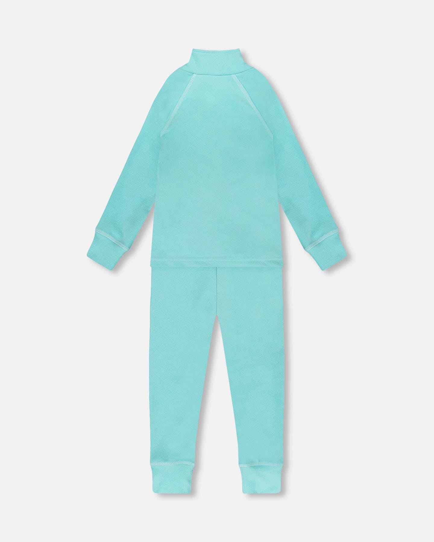 Two-Piece Thermal Underwear Set Turquoise Blue