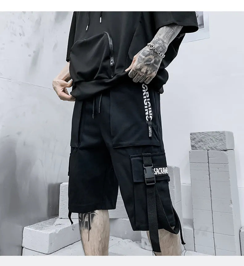 Men Shorts Hip Hop Punk Streetwear