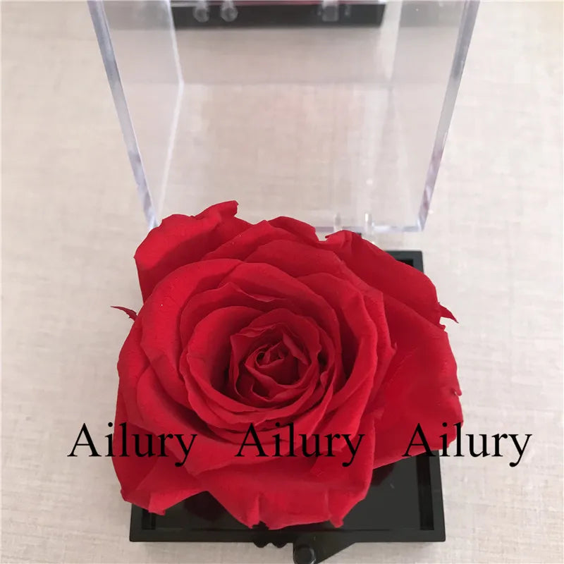 5cm Artifical Flower,Rose Gifts,Plastic Transparent Boxes