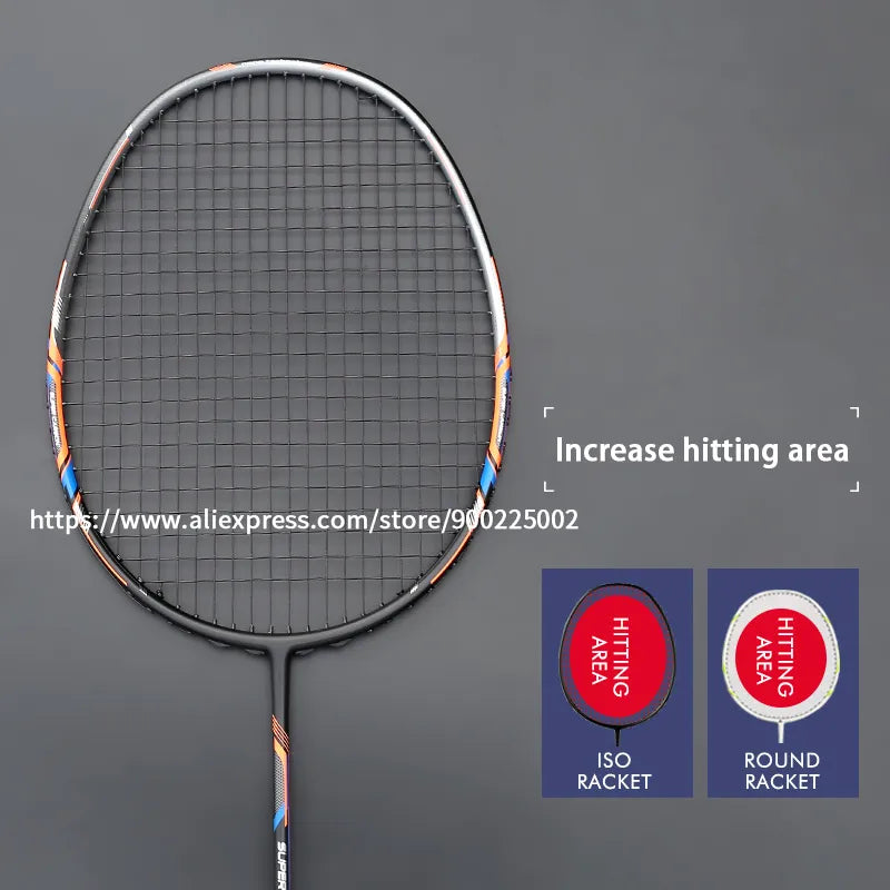 100% Full Carbon Fiber Strung Badminton Rackets