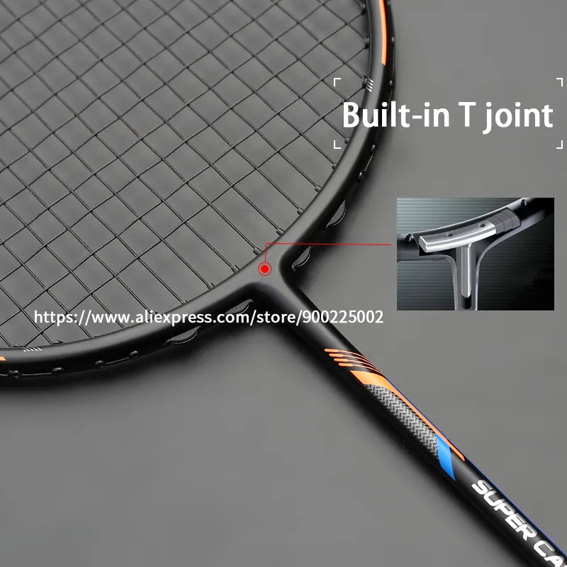 100% Full Carbon Fiber Strung Badminton Rackets