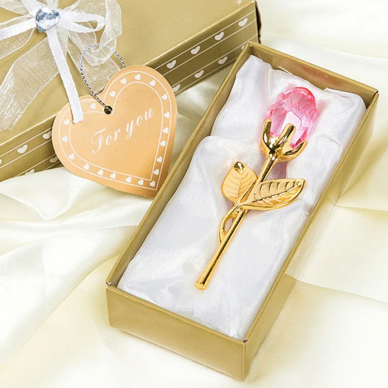 Beauty And The Beast Crystal Rose In Box