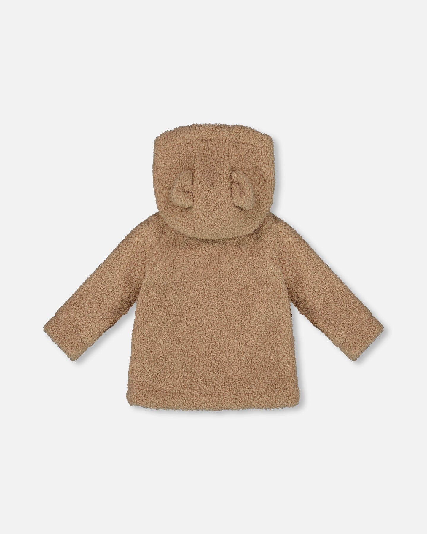 Sherpa Bear Hooded Zip Jacket Brown