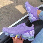 Women's Flying Woven Breathable Casual Sneakers Purple Purple / 6