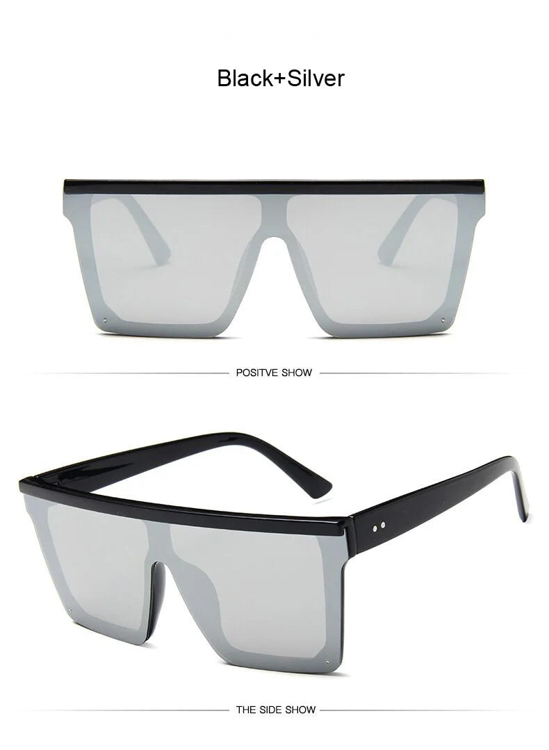 Black Fashion Square Sun Glasses Male