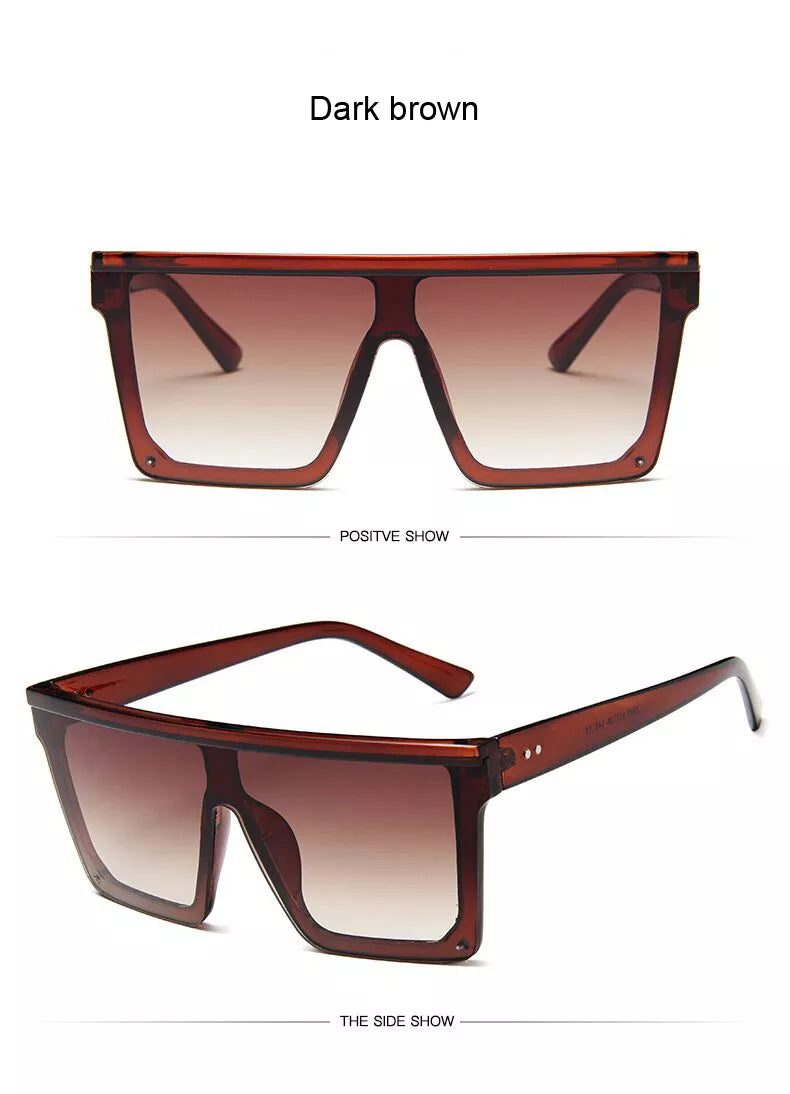 Black Fashion Square Sun Glasses Male