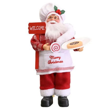 Portable Lifelike Santa Claus Figurine Christmas Decoration As pictures 2 / United States