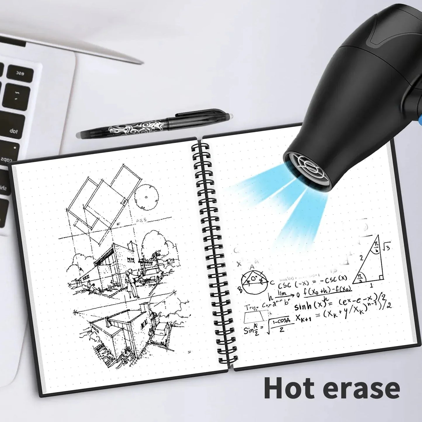 Erasable Wirebound Notebook A5-Dotted lined