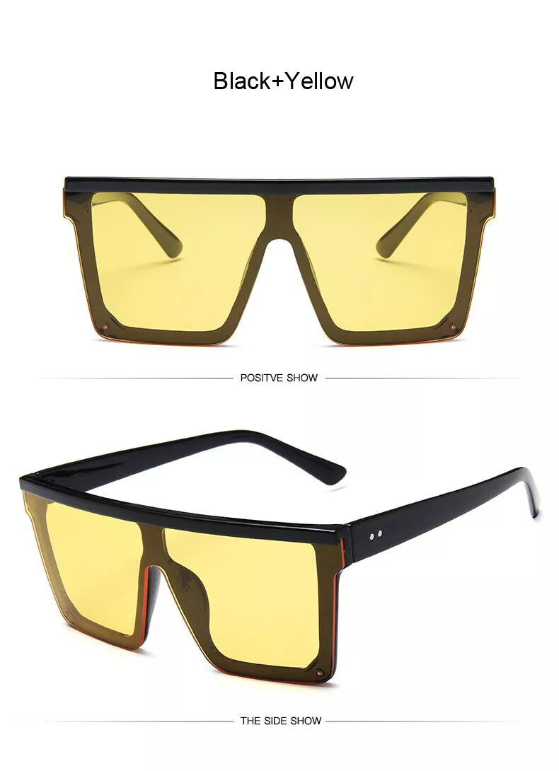 Black Fashion Square Sun Glasses Male