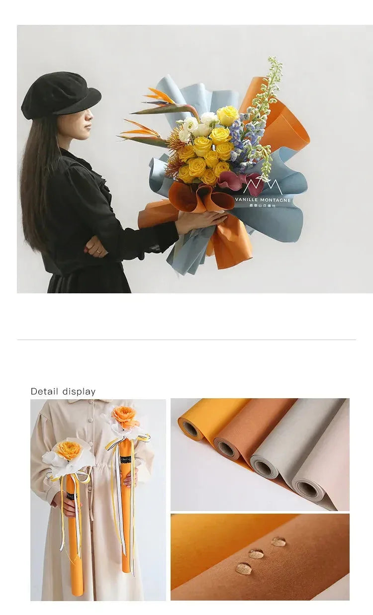 Roll Flower Solid Color Packaging Papers Minx