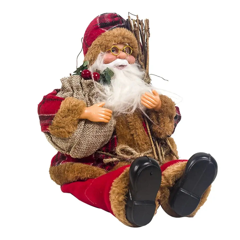 Portable Lifelike Santa Claus Figurine Christmas Decoration As pictures 6 / United States