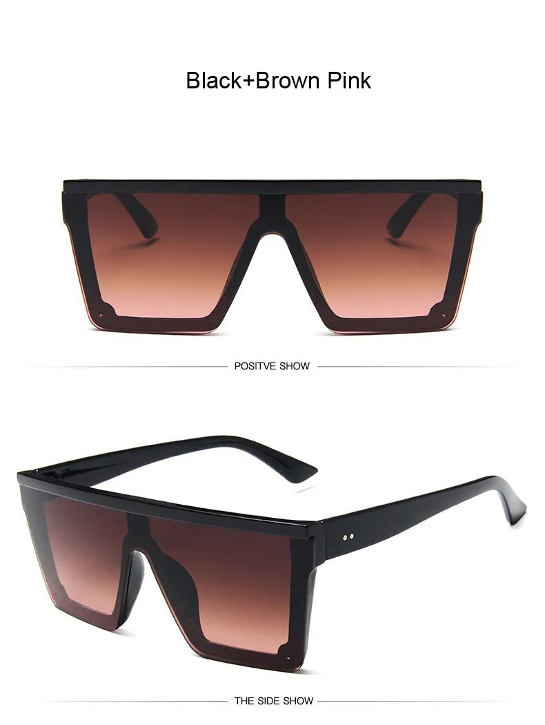 Black Fashion Square Sun Glasses Male