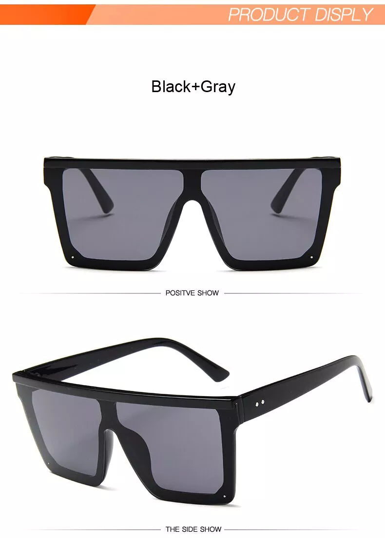 Black Fashion Square Sun Glasses Male