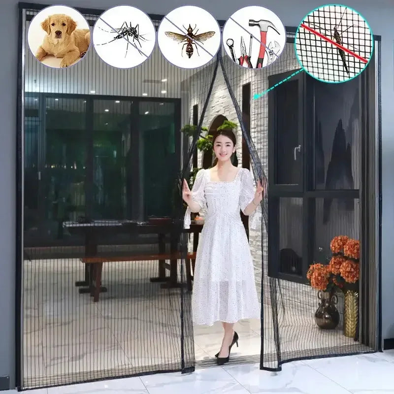 Magnetic Screen Door Black / 80X210CM