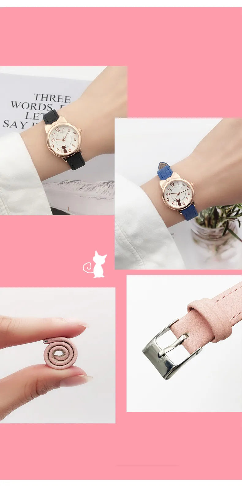 clocks for Girls clock WristWatch rosette Watches