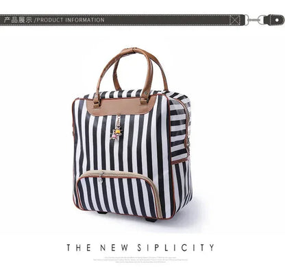 Travel Rolling Luggage Retro girl Suitcase Bag B