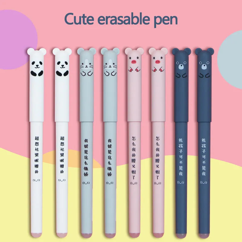 Kawaii Erasable Pens for Writing Notebooks