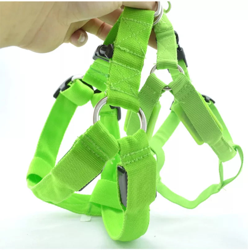 USB Rechargeable Luminous Dog Harness