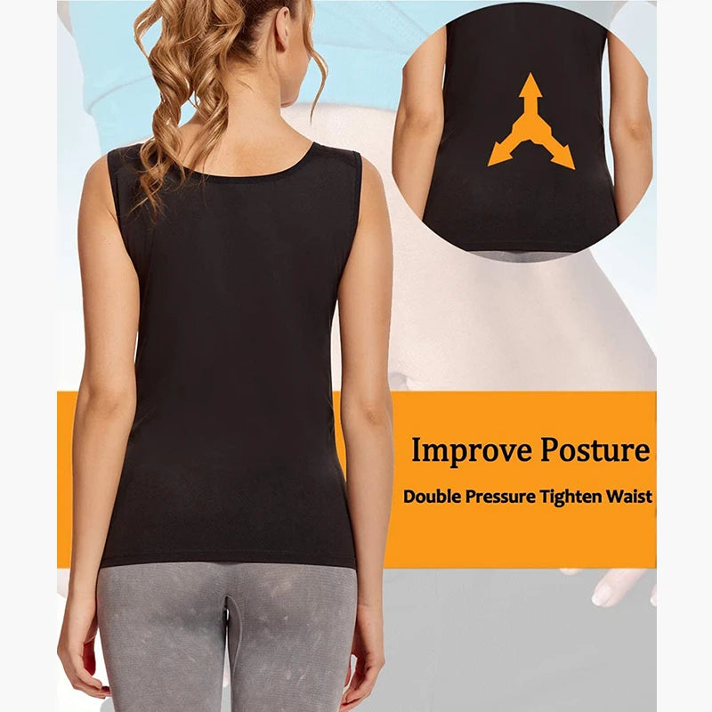 Women's Heat Trapping Vest Sweat Sauna Body Shaper Hot Corset Fat Burner