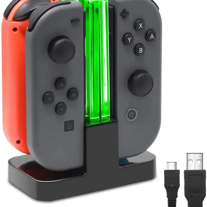 Nintend Switch 4 Controller Charger LED Indicator Charging Dock Station for Nitendo Switch Nintendo switch NS Joy-con Accessories black