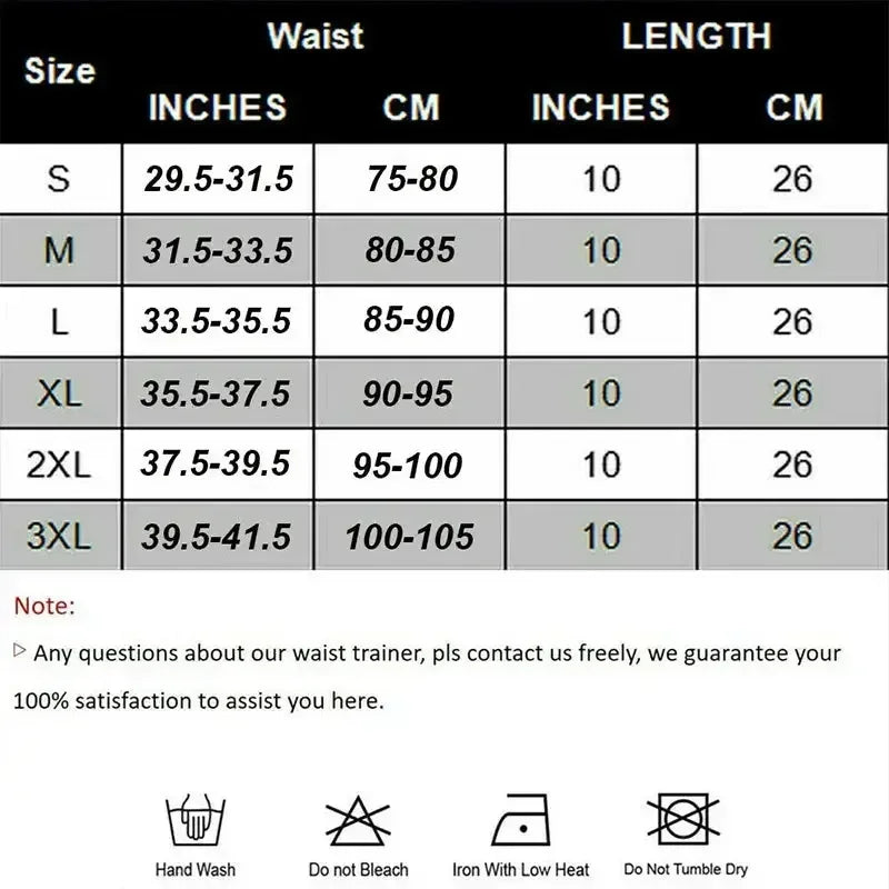 Silver Coating Sweat Sauna Waist Trainer Belt Adjustable Workout Body Shaper with Double Strap Zipper Silver Inner Black / L / United States