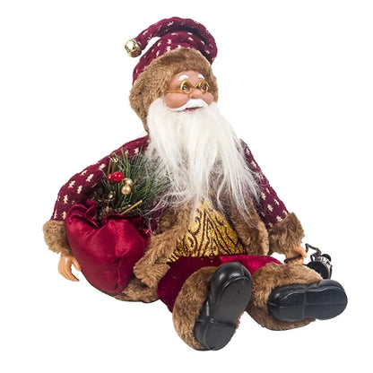 Portable Lifelike Santa Claus Figurine Christmas Decoration As pictures 5 / United States