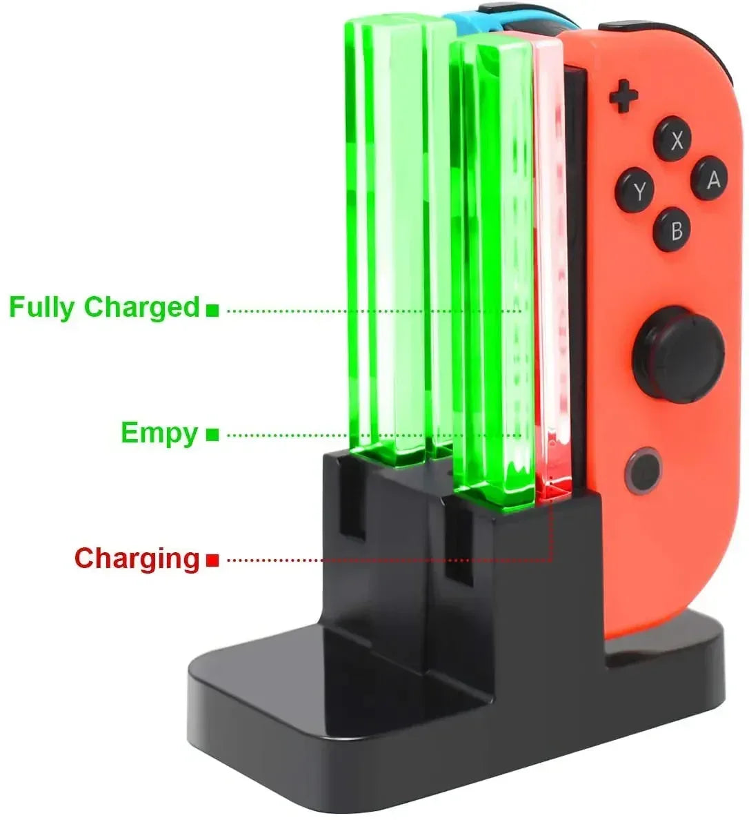 Nintend Switch 4 Controller Charger LED Indicator Charging Dock Station for Nitendo Switch Nintendo switch NS Joy-con Accessories black