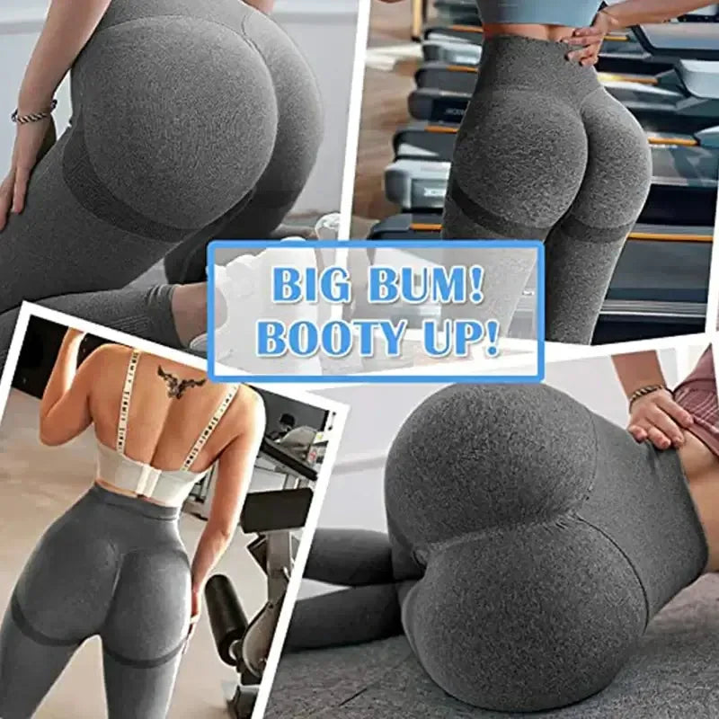 Butt Lifting Leggings Seamless Yoga Pants Push Up Tights Women Booty Workout Gray / M / United States