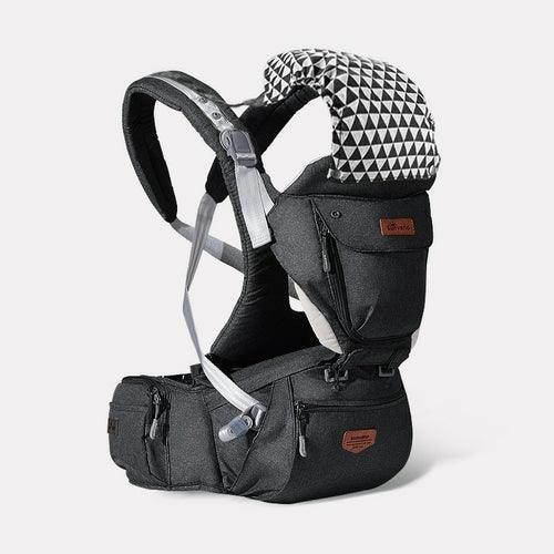 Ergonomic 3-in-1 Baby Carrier and Hipseat Black