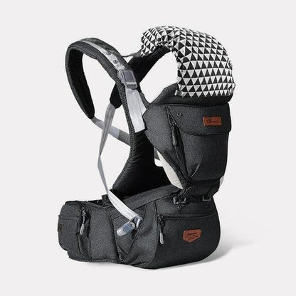 Ergonomic 3-in-1 Baby Carrier and Hipseat Black