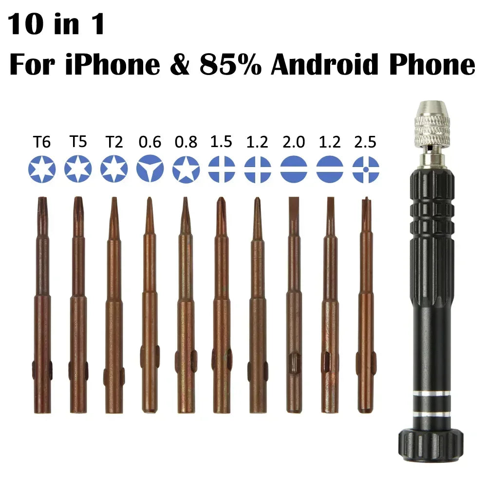 Precision Disassemble Magnetic Torx Cross Pentalobe Head Screwdriver For Android Phone