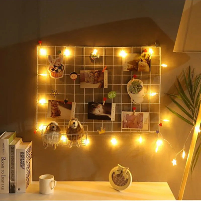 Grid Decor Photo Frame Postcards DIY Wall Art Display