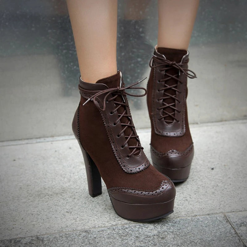 Ankle Boots Zip Lace