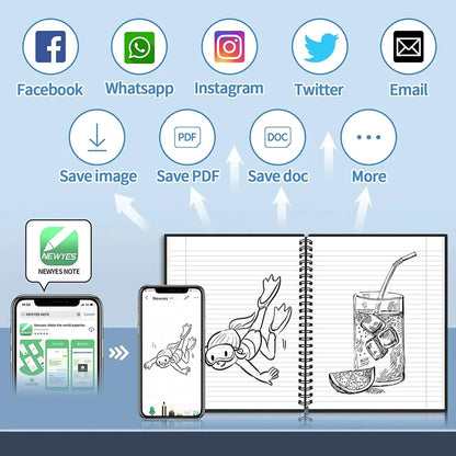Erasable Wirebound Notebook A5-Dotted lined